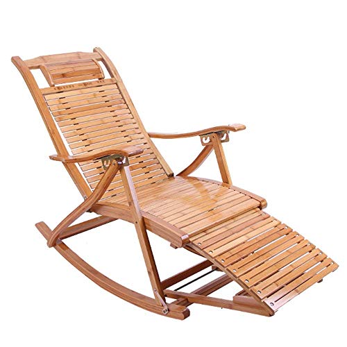Tumbona reclinable para exteriores, silla ergonómica para personas mayores, mecedora Siesta para balcón, jardín y césped