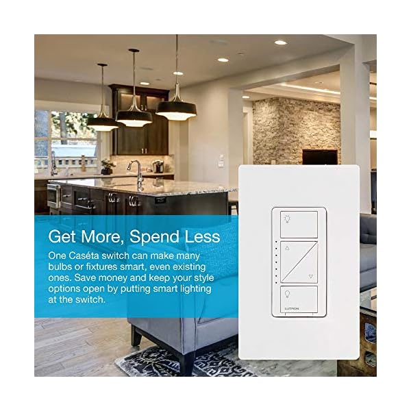 Lutron Caseta Smart Lighting Dimmer Switch and Remote Kit | P-PKG1W-WH | White - Image 6