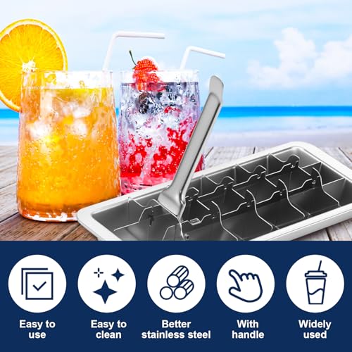 Bandeja para cubitos de hielo de acero inoxidable miniatura 7