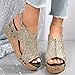 Hbeylia Wedge Sandals for Women Wide Width 2025 Dressy Summer Platform Sandals Open Toe Buckle Ankle Strap Beach Shoes Casual Walking Low Wedges Sandal Women's Platform & Wedge Sandals