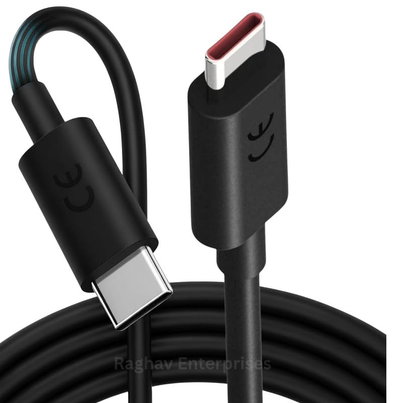 Motorola 68W Type C to C TurboPower Fast Charging Cable for Moto Z ce usb |Edge|Ultra| Fusion|Pro|Neo|razr|Stylus|G06|G05|G85|G45|G64|G84|G62|G54|G84|G67|E40|G35|G96|G82|G86 A- BLACK