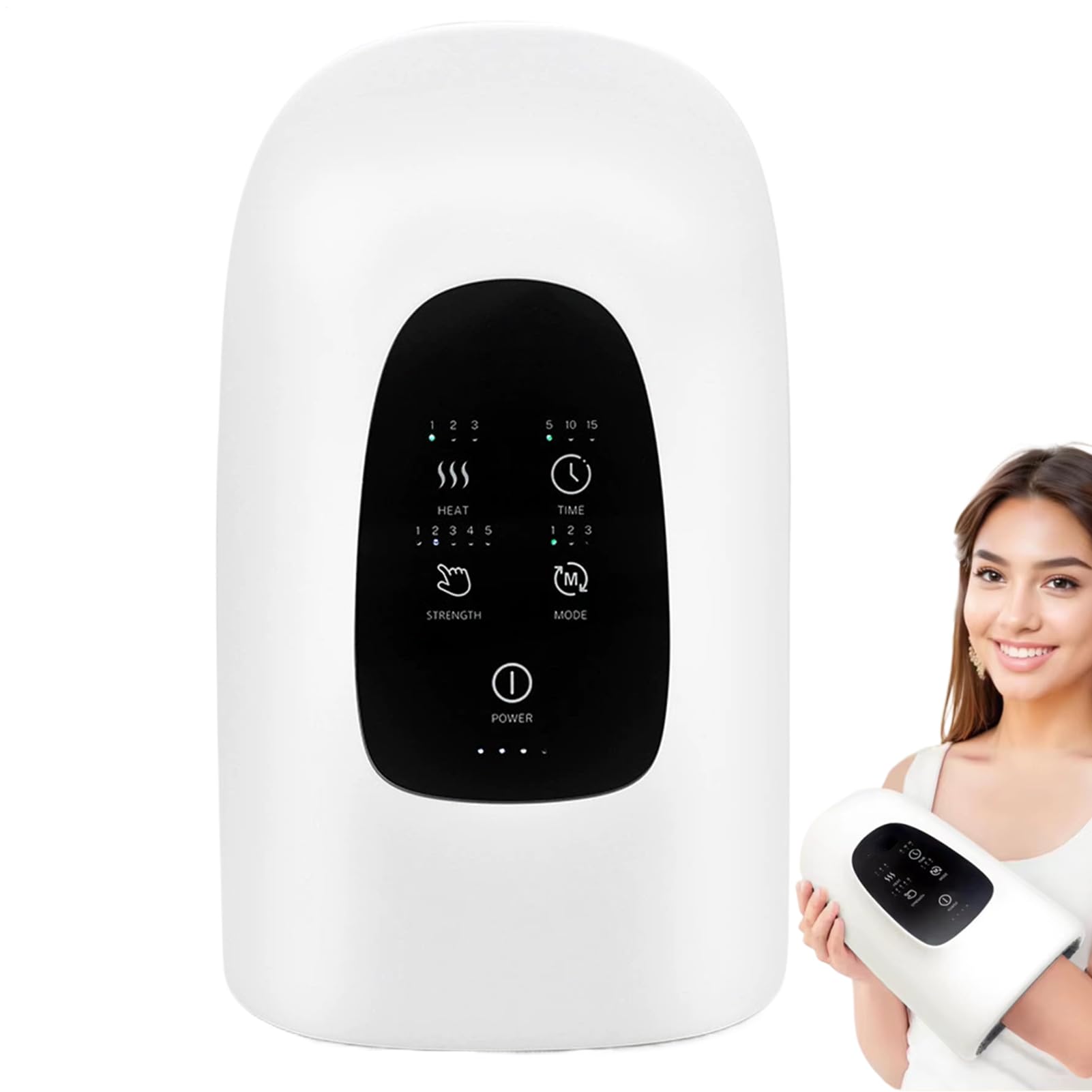 Masajeador De Manos Con Calor Y Compresión,Masajeador Térmico De Presión Para Palma Y Dedos - Máquina De Calor Portátil Relajante Para Deportistas Y Adultos