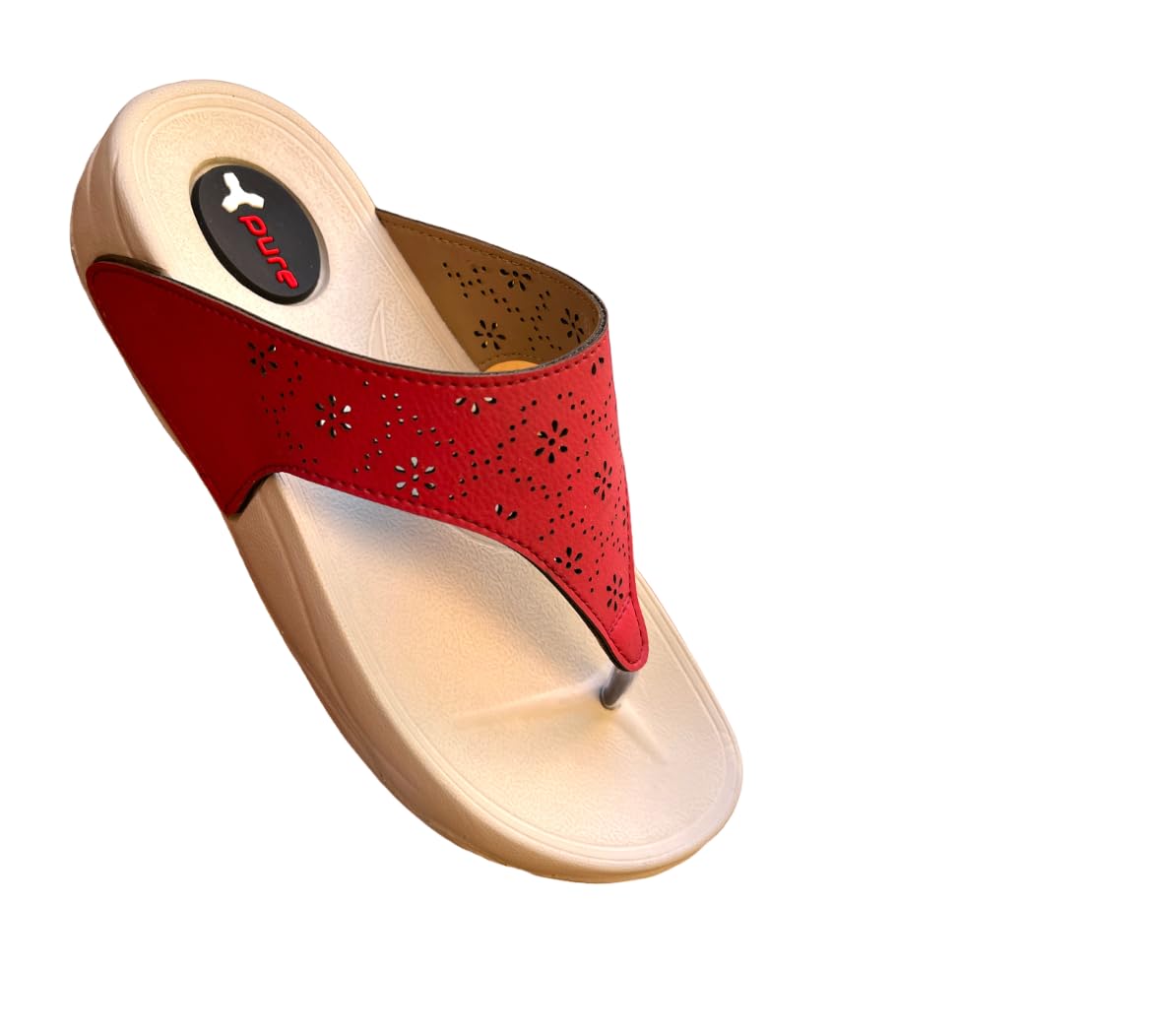YANSHU Soft Chappal For Women Stylish Daily Use Sandal Slippers (Red, UK5) (B0CQVN4K84) Amazon Price History, Amazon Price Tracker