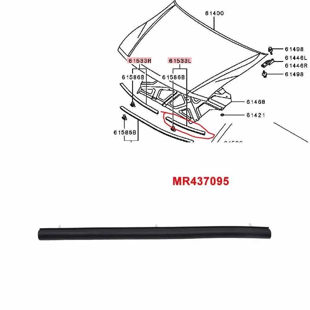 Sello De Goma For Capó, Burlete For Mitsubishi Pajero Montero III 2000-2006 V63V73 V75 MR437091 MR437092 MR437095 Recambio (Color : 3pcs)