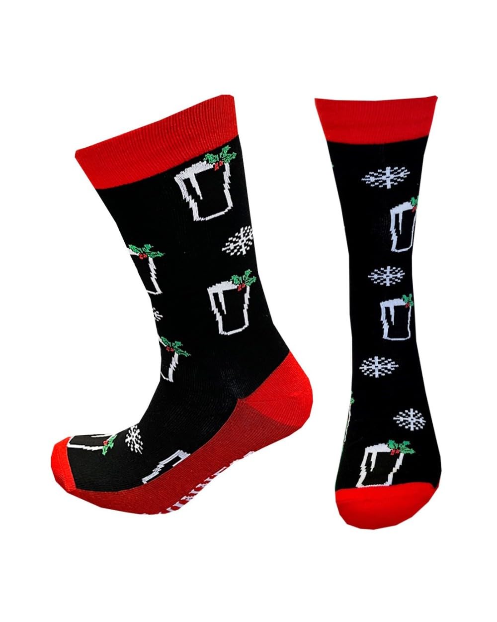 Traditional Craft Guinness Christmas Socks - Red & Black, Pints - G9377-OS