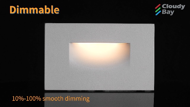 Cloudy Bay Dimmable Upgraded 3 Color 120V LED Indoor Outdoor Step Light
