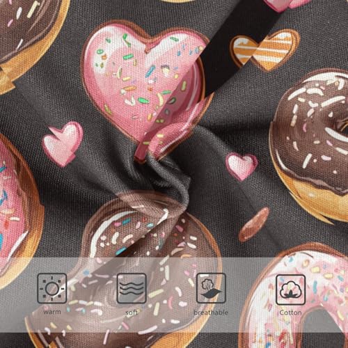 Wusikd Chocolate Doughnuts Girls' Underwear Cotton Hearts Girls Briefs Soft Toddler Underwear 2T3
