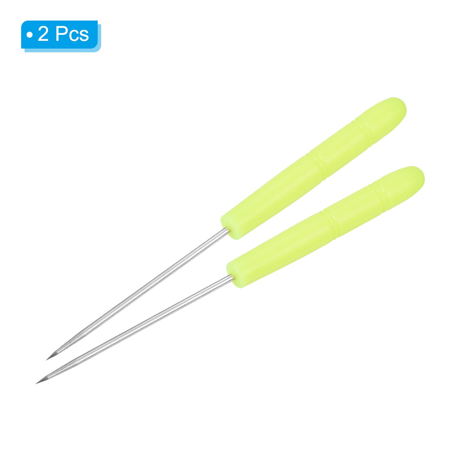 PATIKIL Badminton Racket Stringing Awl, 2 Pack Tennis Racket Racquet String Straight Awls Guiding Tool, Yellow - Image 3