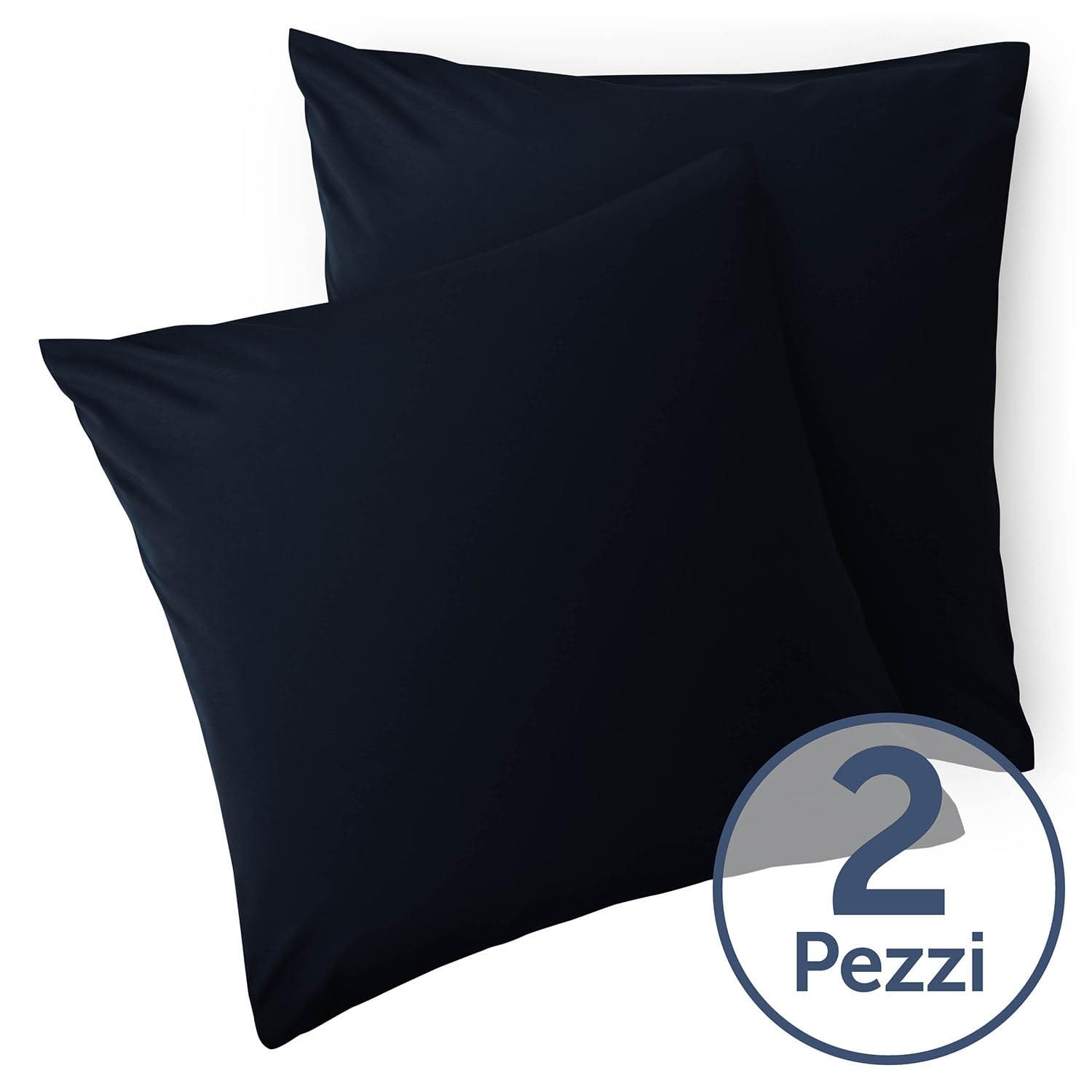 Blumtal Federe Cuscini Divano 50x50 cm - Set di Copricuscini per Divani in Microfibra a 2 Pezzi con Chiusura a Zip, certificati Oeko-Tex, extra morbidi e lavabili - Blu Oceano