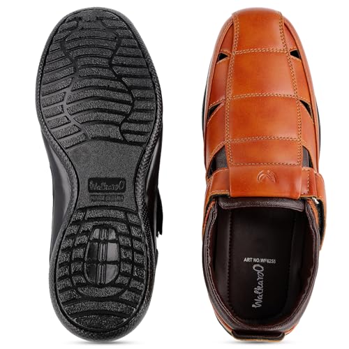 Image of WALKAROO WF6255 Mens Roman Sandals for formalwear and regular use