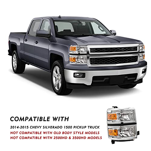 Image of TUSDAR Headlight Assembly for 2014 2015 Chevy Silverado 1500
