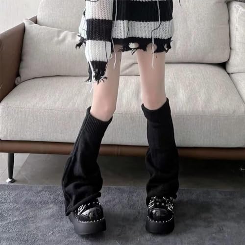 American Trends Leg Warmers Y2k Kawaii Black White Cute Leg Warmers Y2k Goth accessories for Women Girls 80s Party Sports4