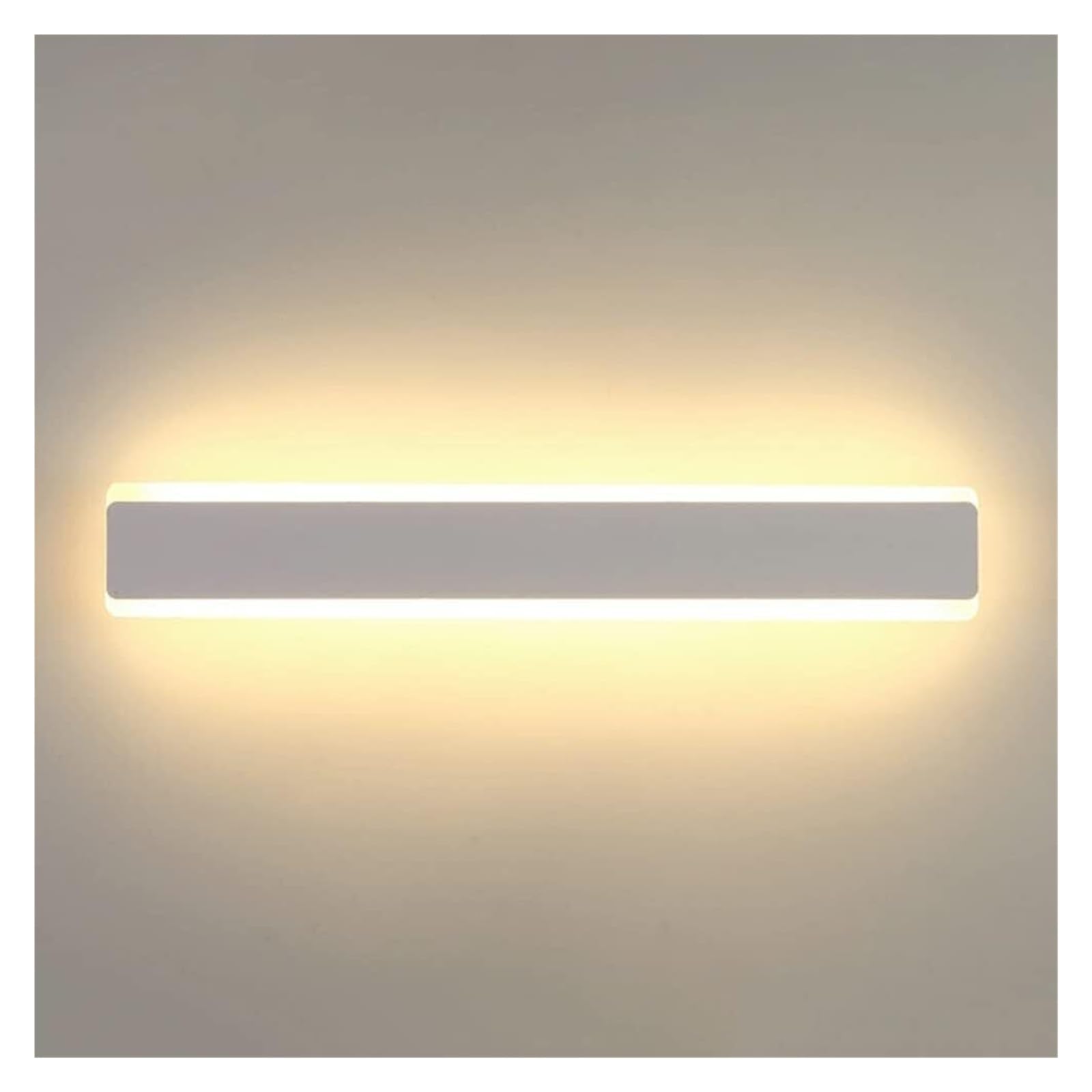 VDOQTLJT Simple Long Wall Light White Metal Linear Acrylic Lampshade Lamp Modern LED Indoor Sconce Lamps sconces(Tricolor Light,40CM)