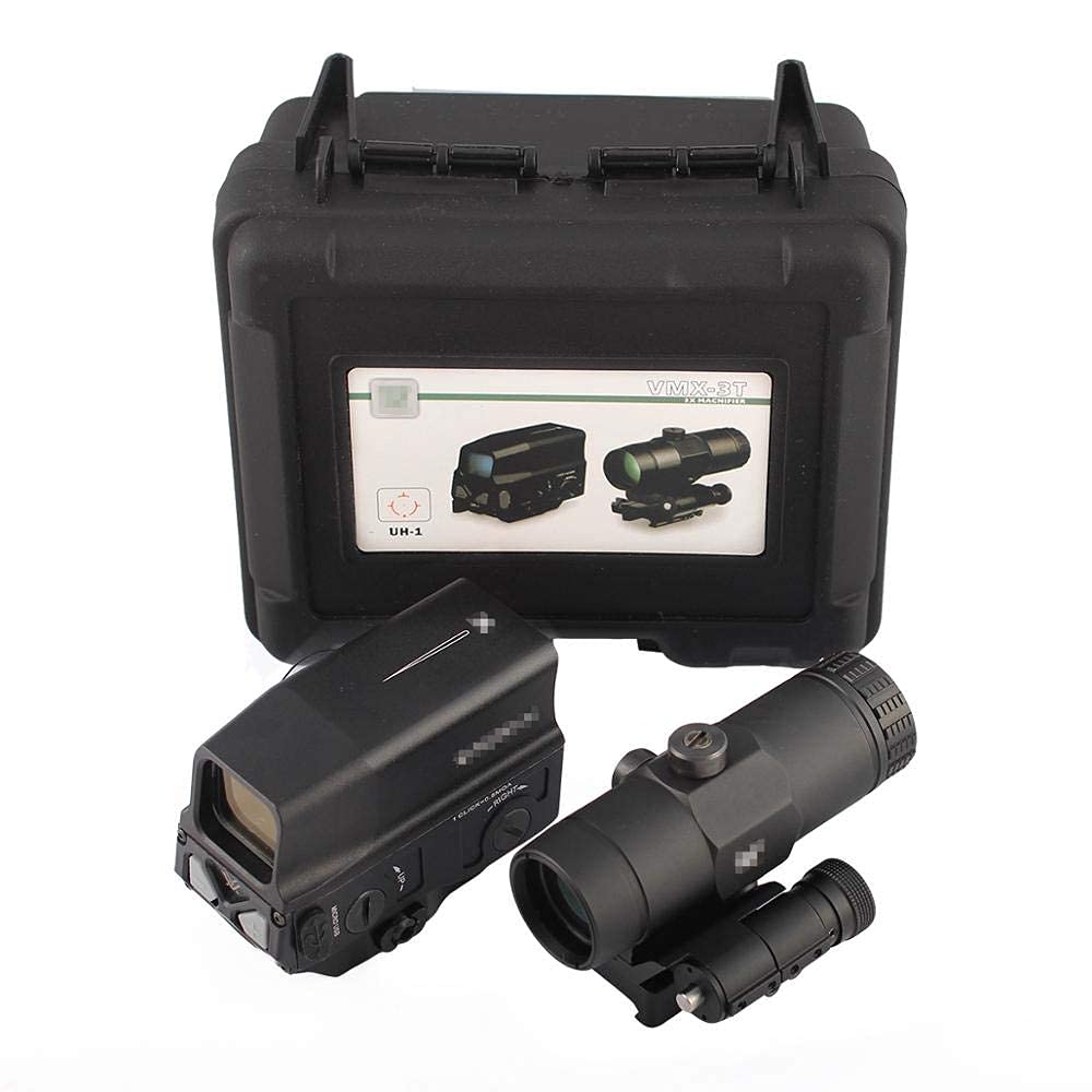 SPINA OPTICS Tactical UH1 Holographic Scope Red Dot Sight With VMX3T Sight 3X Magnifier and