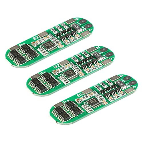 JESSINIE 3Pcs 3S Battery Protection Board 3S 10A 18650 Lithium Battery Protection Board 12.6V with Charge Balance Overcharge Overdischarge Overcurrent Protection