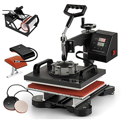 SHZOND Heat Press Machine 12 X 10 Inch 360 Degree Swing-Away Heat Press Multifunction Sublimation T Shirt Press Machine Transfer Printer (5IN1)