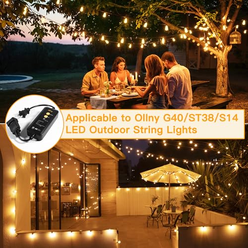 Ollny OC050 Dimmer Switch Two Hole Plug In, Applicable To Ollny G40/St38/S14 Led String Lights thumb #1