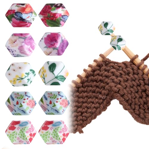 10 Stück Maschenstopper Für Stricknadeln Schutzkappe Mit...