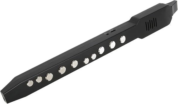 Digital Wind Instrument, MIDI Connectivity 10 Tones Rechargeable Mini Electronic Wind Instrument with 12 Accompaniments - Support External Speakers, Headphones Black