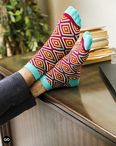 Image of DYNAMOCKS Men's and Women's Combed Cotton Ankle Length Socks (Pack of 6) (Multicolour, Free Size)