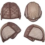 TANYAWIGS Small Light Brown Superfine Wig Cap for Making Wigs With Adjustable Strap And Spare Combs Easy DIY Swiss Lace Perfect Fit(Light Brown 21.5 Small)