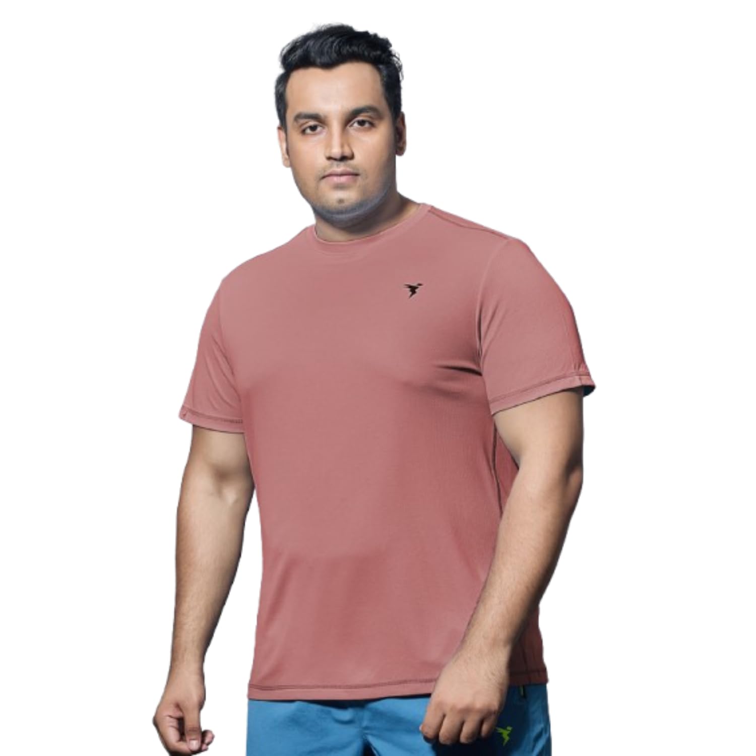 Men Polyester Slim Fit Crew Neck Plus Size Solid T-Shirt Technocool+ for Sports and Regular Use-image-25
