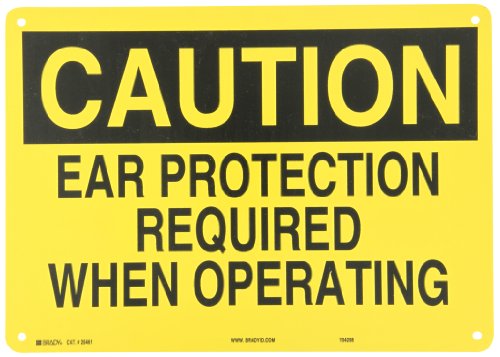 Panneau protection auditive en plastique Brady 25461 rigide et lisible