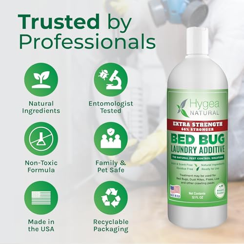 Image of Hygea Natural Extra Strength Bed Bug & Lice Laundry Additive, 1 Gal | Environmentally responsible, odorless, stain-free liquid treatment. Safe for children and pets in any water temperature.