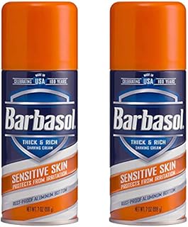 Barbasol Shave Cream 7 Ounce (Sensitive Skin, Pack of 2)