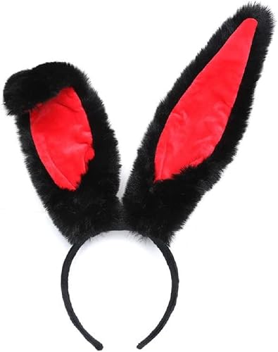 Diadema con orejas de conejo de Pascua, accesorios para disfraz de conejo, diadema de orejas de conejo, diadema para cosplay y fiesta de