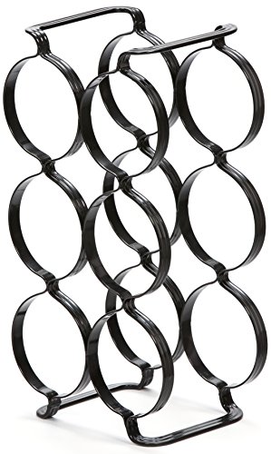 Mango Steam 6 Bottle Counter-top Wine Rack - Storage Organizer for Kitchen Countertops, Pantry, Fridge - (Black) - Image 6