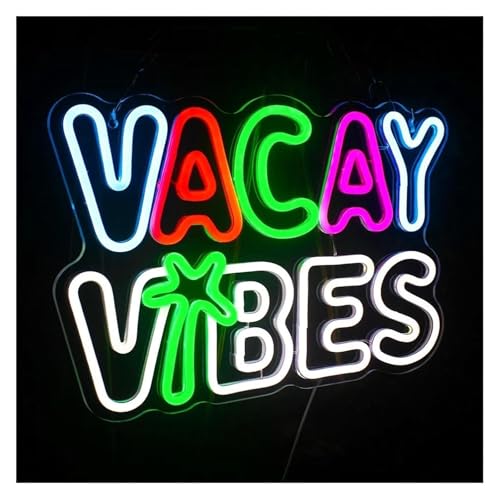 Lampe néon apaisante d'ambiance VACAY veilleuse murale LED moderne