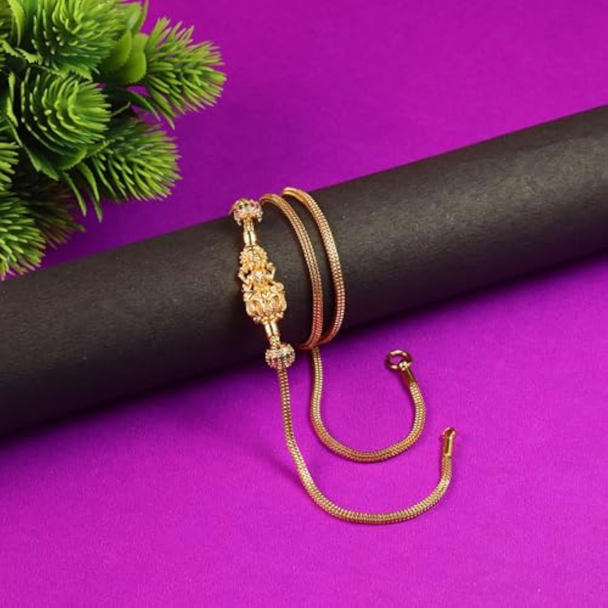 Micro Plated Designer American Diamond Mugappu Chain