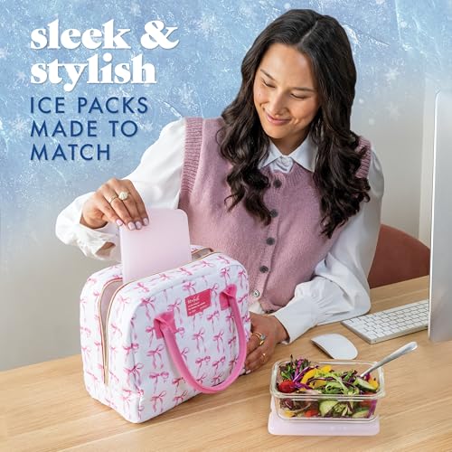 Image of Cool Coolers by Fit & Fresh 4 Pack XL Slim Ice Packs, Quick Freeze Space Saving Reusable Ice Packs for Lunch Boxes or Coolers