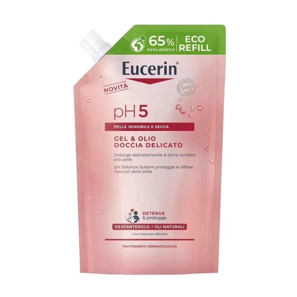 Eucerin pH5 Nourishing Shower Gel and Oil, Soap Free Shower Oil