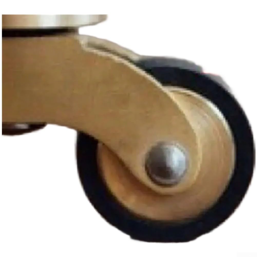 Confezione da 4 ruote silenziose in ottone, girevoli a 360 gradi, resistenti, con cuscinetti per divano, tavoli, sedie, finitura oro e nero, accessori per la casa