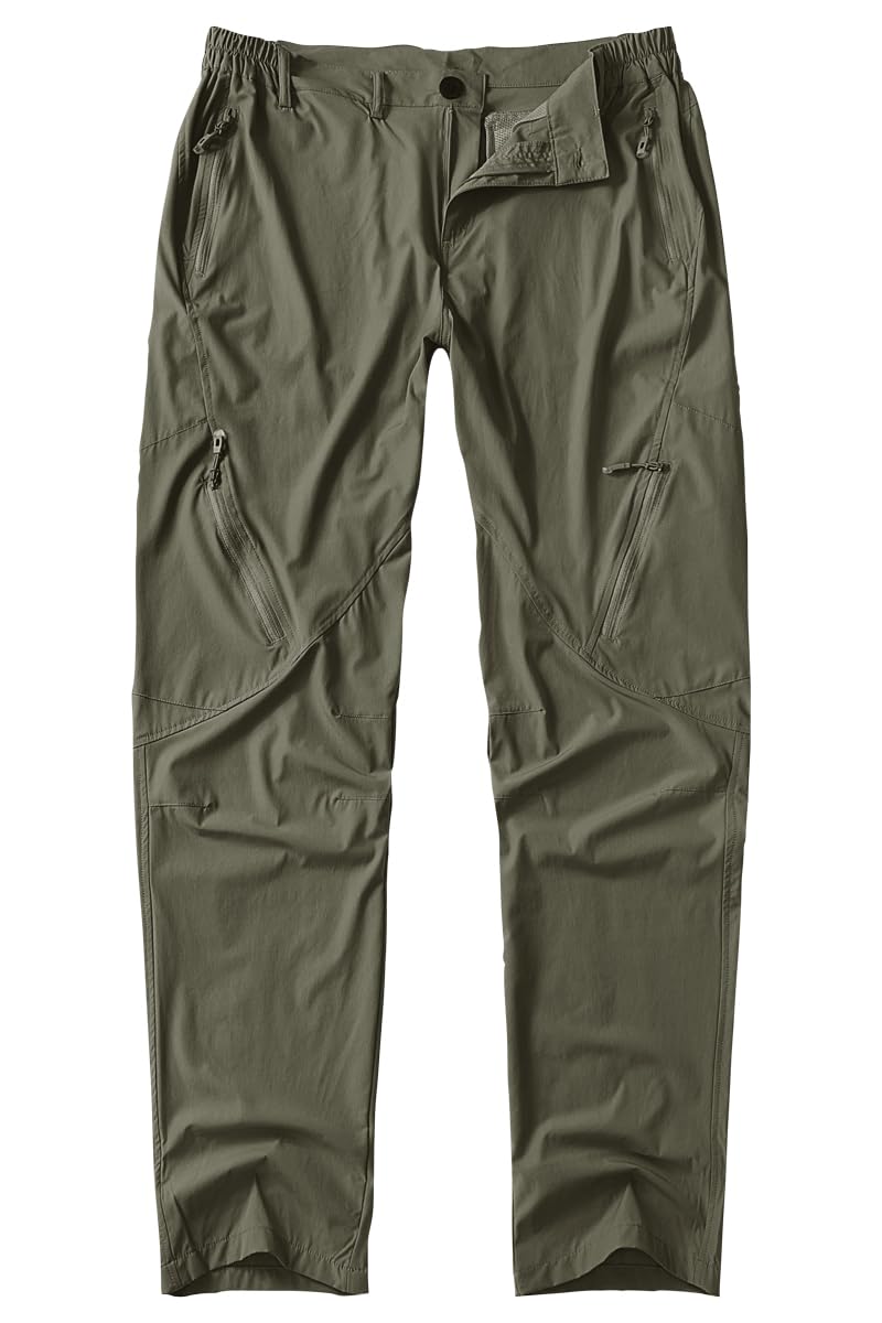 Postropaky Mens Hiking Quick Dry Lightweight Waterproof Fishing Pants Outdoor Travel Climbing Stretch Pants