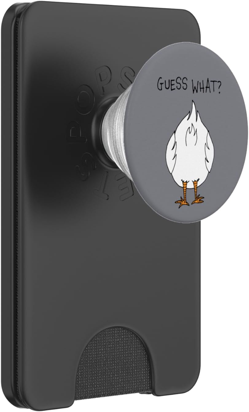 Funny Corny Dad Joke Design Guess What Chicken Butt PopSockets PopWallet for MagSafe
