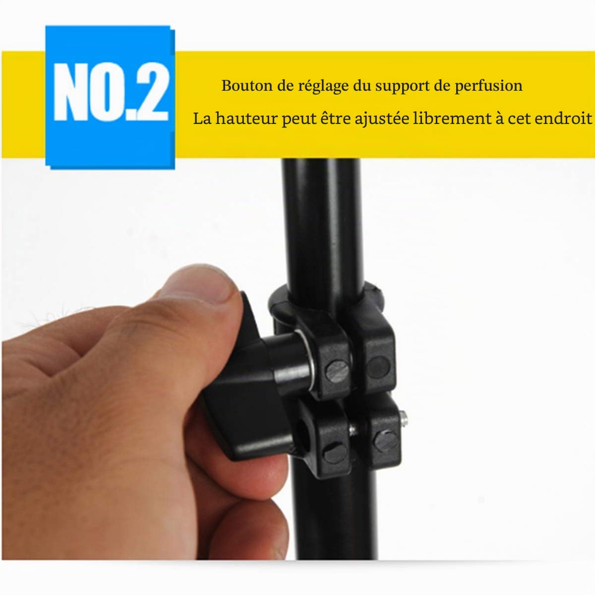 Support D'égouttement De Réglable - Pied À Perfusion en Acier Inoxydable De Qualité, À Usage pour Pied À Perfusion pour Clinique Ou Domicile, Hauteur Réglable 70~210cm(210cm(83in))