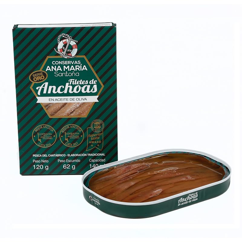 Anchoas del Cantábrico Ana María Santoña en aceite de oliva 140ml
