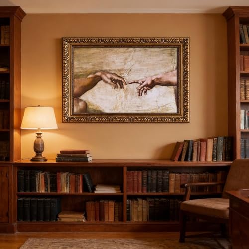 Impression sur toile La création d'Adam pour bureau 50cm
