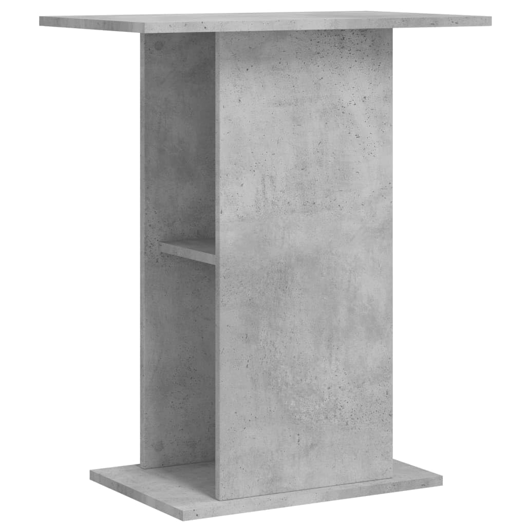 Homgoday Soporte para acuario, mesa para acuario, armario inferior para acuarios, armario de terrario, color gris hormigón, 60,5 x 36 x 72,5 cm, material de madera