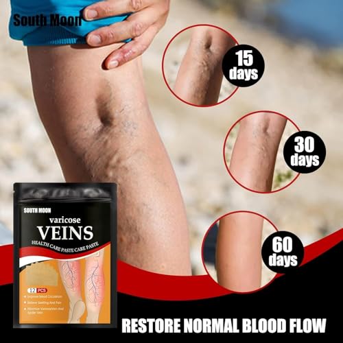 Image of Premium Varicose Veins Patches Dredge Vein Smoothing Varicose Veins Reduce Swelling Relieve Pain Instant Relief From Muscular Pain Improve Blood Circulation Skin Friendly (PACK OF 2 (24pcs))