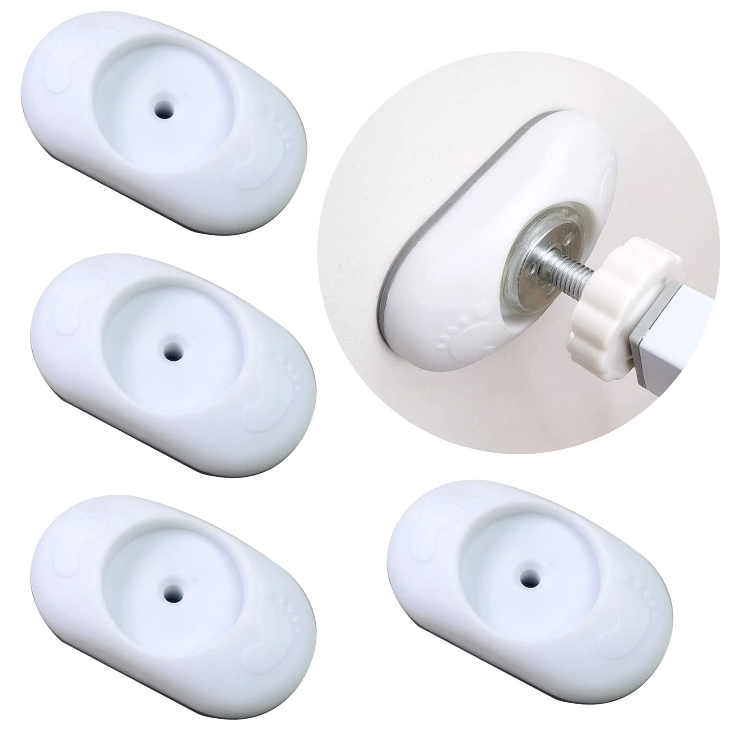 4 Pcs Baby Gate Extension Safety Baby Gate Wall Protector No Drill Wall Protector for Stairs Wall Saver for Baby, Pet, Stair, Door, Wall Surface