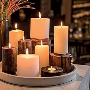 Spaas rustic black pillar candles 28 x 5 unscented black candles 4 pack rustic halloween candles for black home decor halloween decor wedding spa holidays restaurants  urban country home decor