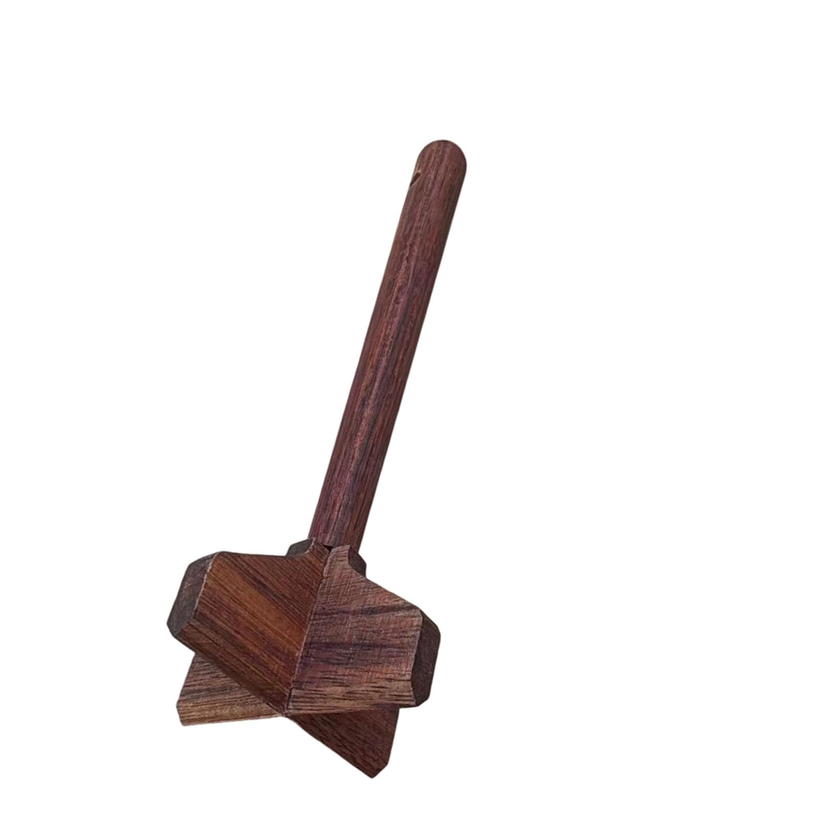 Xinsheinelry Wooden Meat Choppers, 4 Tip Ground Beef Smasher Hamburger Smasher Tool, Potato Masher Utensils Ground Meat Choppers Ergonomic Handle Burgers Grinder