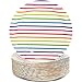 Blue Panda Rainbow Stripes Paper Party Plates (80 Count) 9 Inches