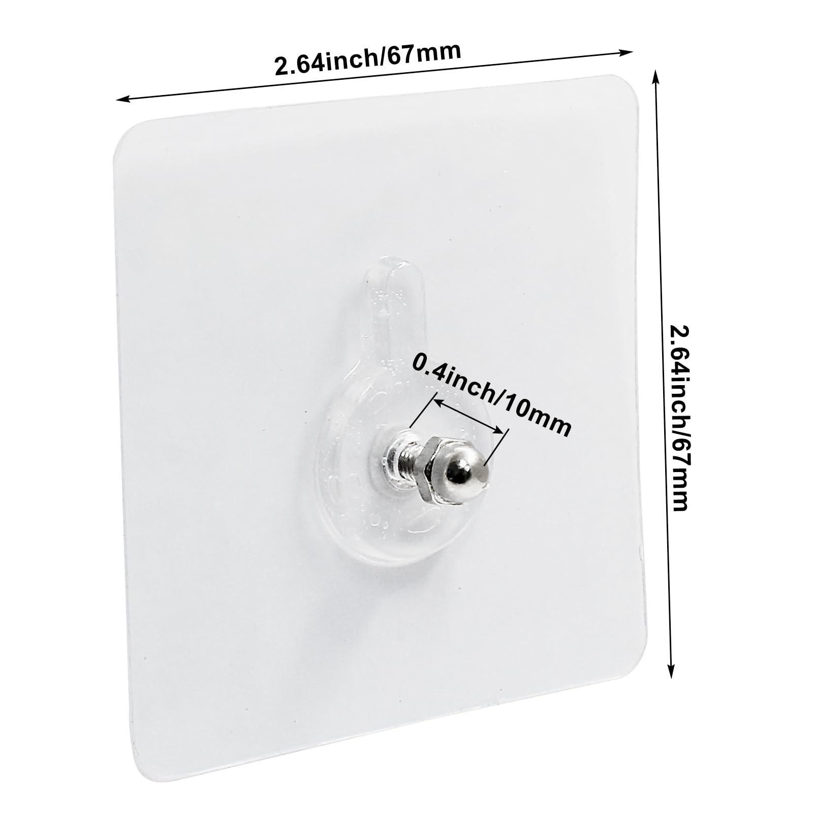 Hitefu 10 ganchos autoadhesivos sin clavos, ganchos de pared resistentes para colgar, adhesivo sin tornillos para montaje en pared, ganchos impermeables para colgar cuadros para cocina, baño, hogar,