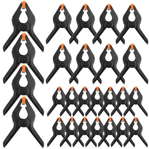 Samulee 26 Stück Klemmzwingen, 2/3/4 Zoll Federklemme, Federzwinge, Nylon...