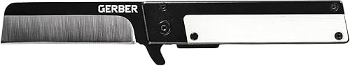 Gerber Quadrant - Cuchillo plegable manual con mango G10 de 2.75 pulgadas, color blanco y negro